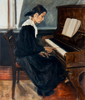 Die Klavierspielerin | 1988 | Öl auf Hartfaser | 82 cm x 70 cm