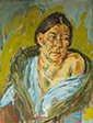 Portrait einer jungen Dame | Ölskizze | Öl auf Hartfaser | 47,5cm x 63cm